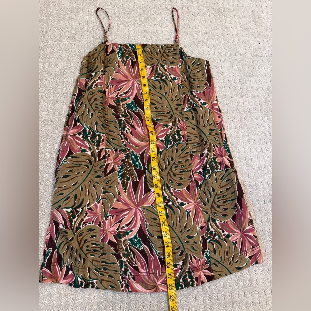 NWT! Madewell Goldie Linen Tropical Slip Dress - Picture 4 of 8